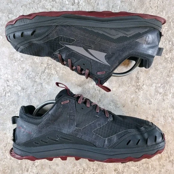 Altra Lone Peak Trail Running Shoes Mens 10 Gray Burgundy Zero Drop *Read Desc. - Picture 3 of 10